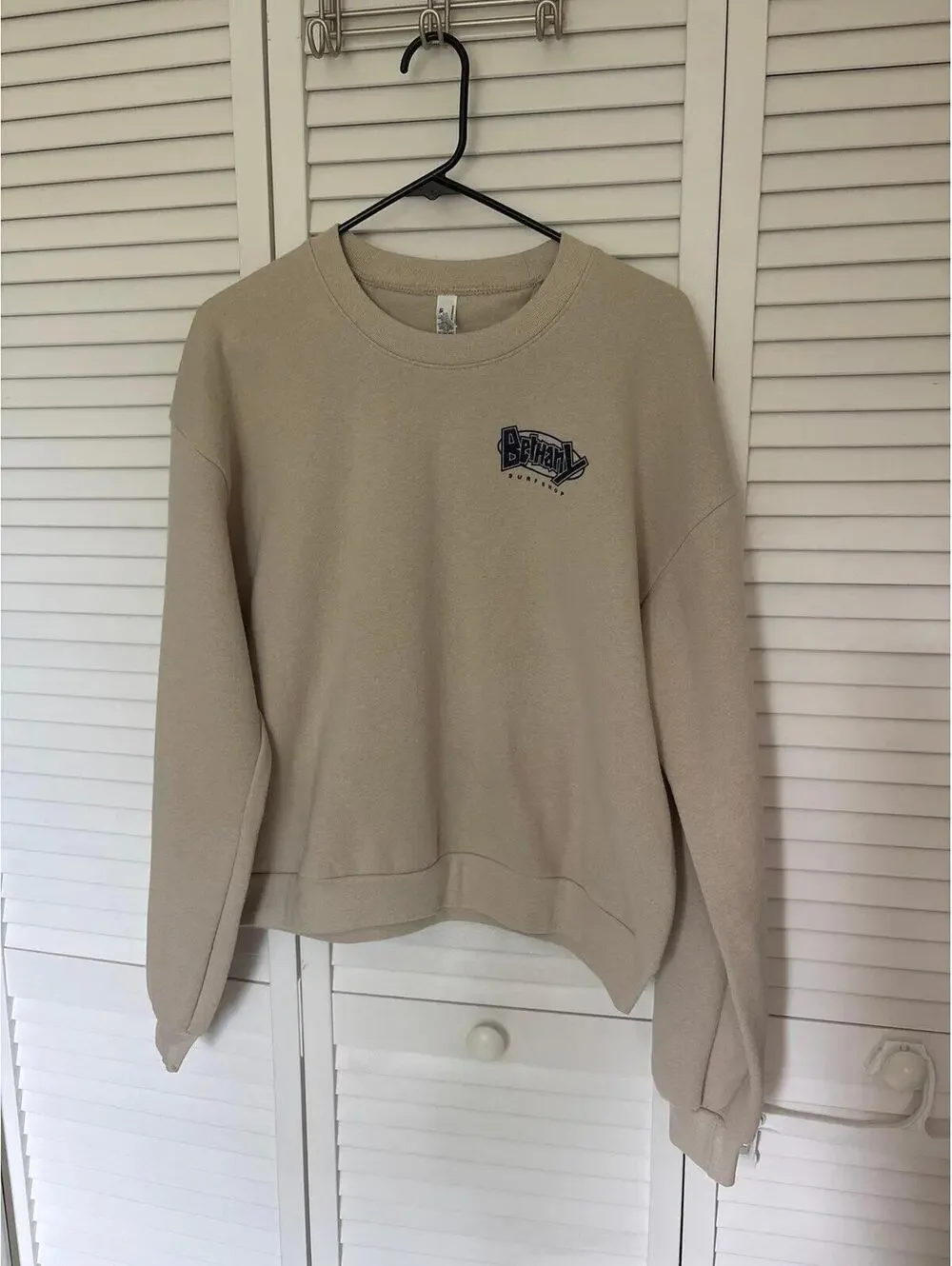 Bethany Surf Shop American Apparel Beige Cropped Sweatshirt XL